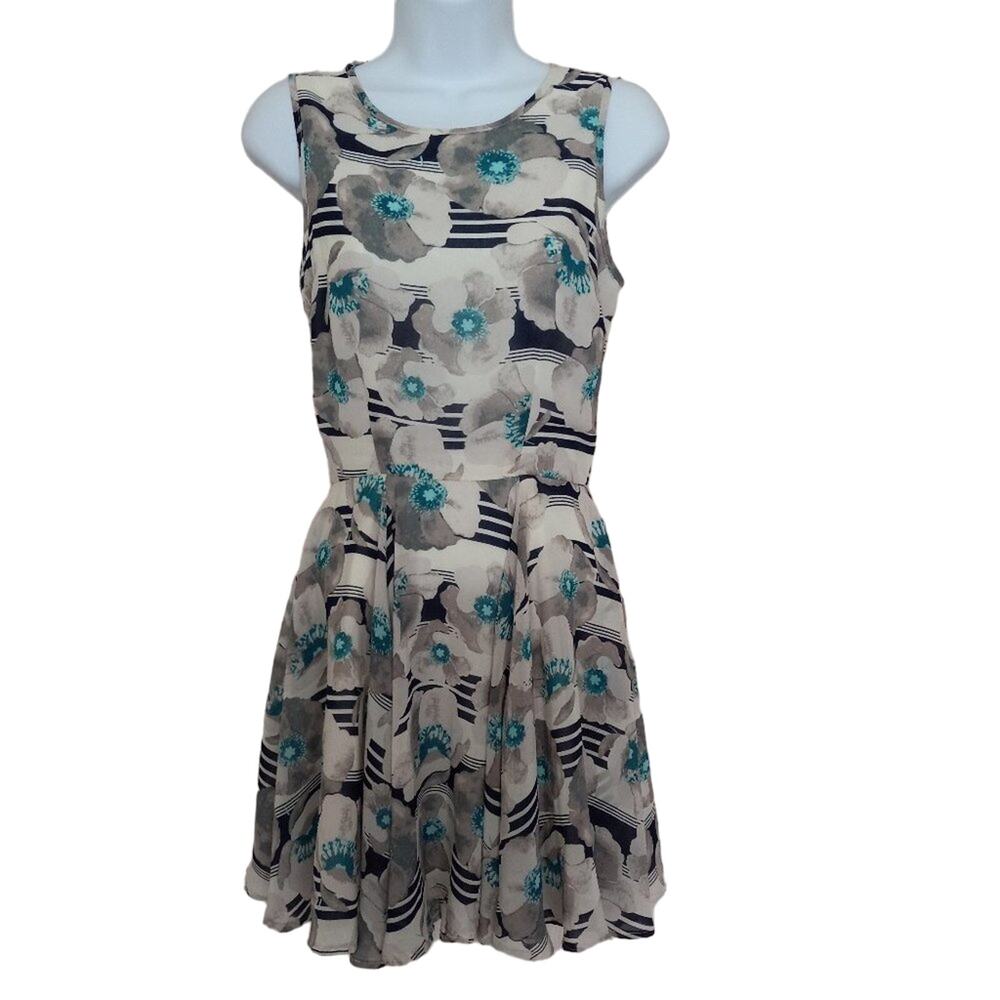 Maison Jules Sleeveless Floral Fit 'n' Flare Dress